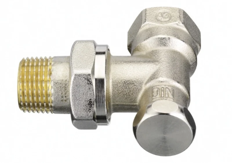 Danfoss Radiator Voetventiel RLV-S15 Haaks Vernikkeld 1/2"