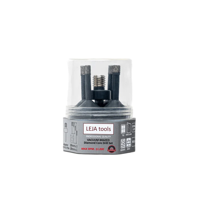 Leja Tools Tegelborenset M14 6-6-6-8mm Adapter