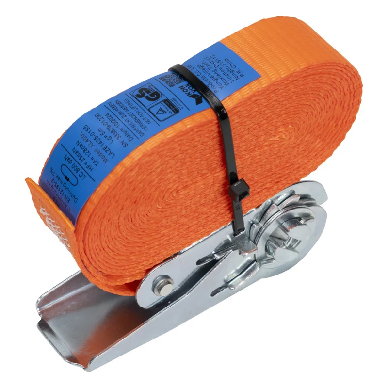 Konvox Spanband 25mm Eindloos Met Ratel CD 400/800daN Oranje 5m