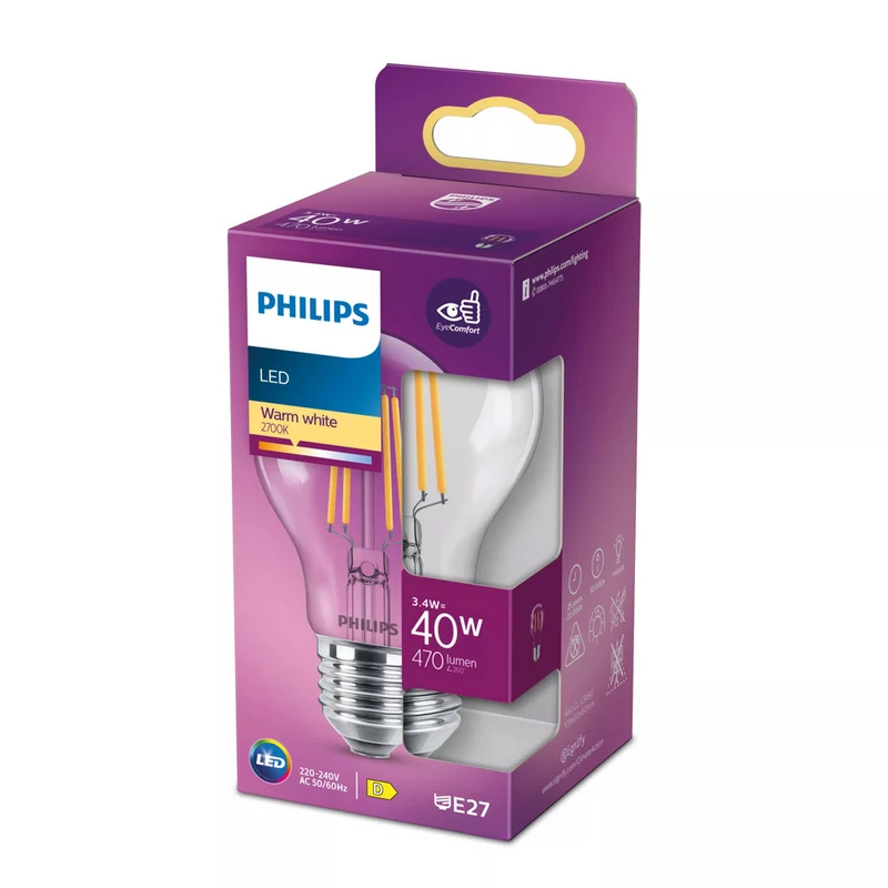 Philips LED Classic 40W A60 E27 ND 1PFSRT4 Warmwit Helder