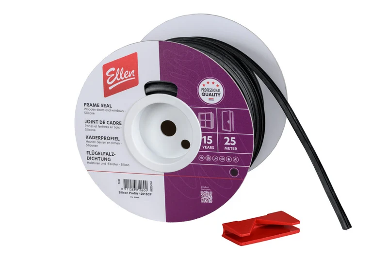 Ellen Tochtprofiel Siliconen 1201 SCF 12mm 25m