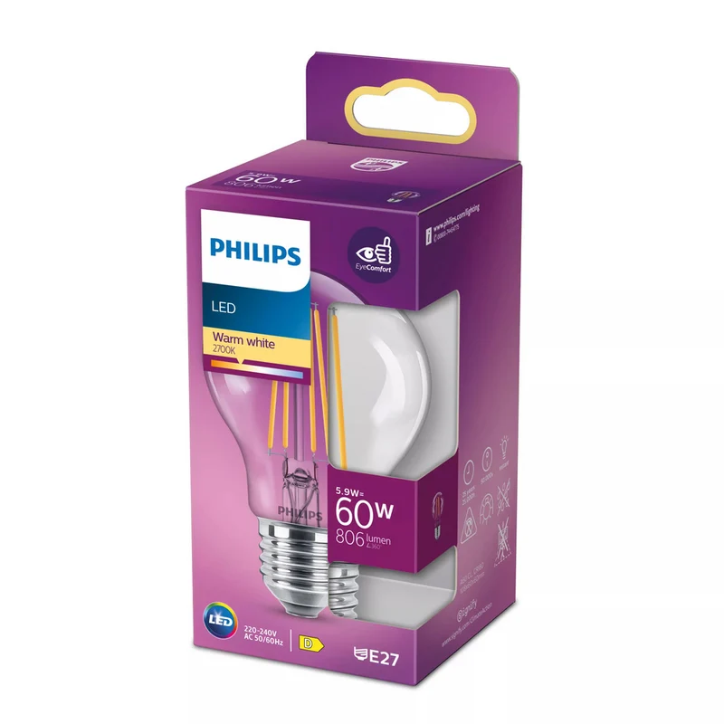 Philips LED Classic 60W A60 E27 ND 1PFSRT4 Warmwit Helder