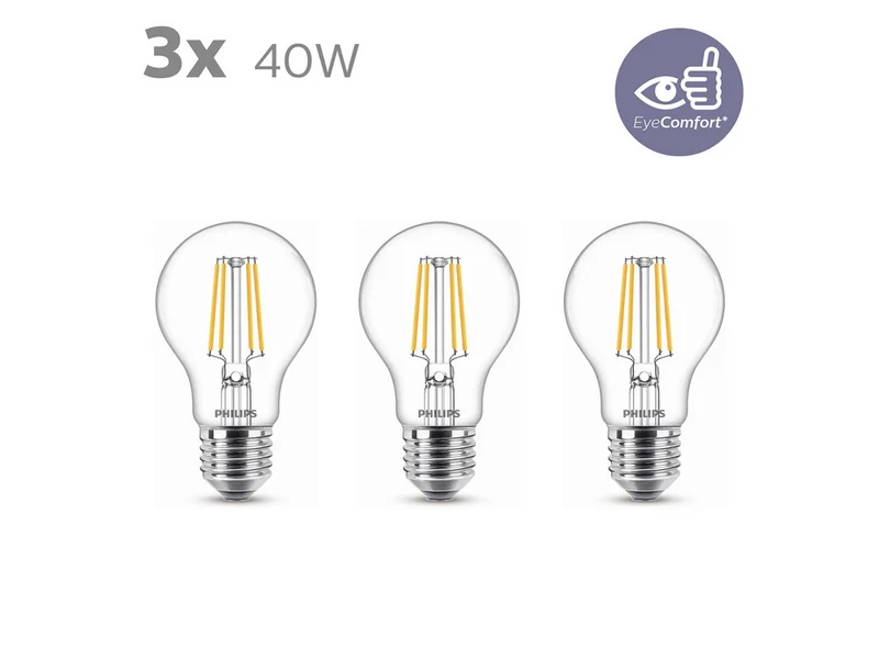 Philips Led Lamp Classic 40W A60 E27 WW CL ND 3PFSRT6