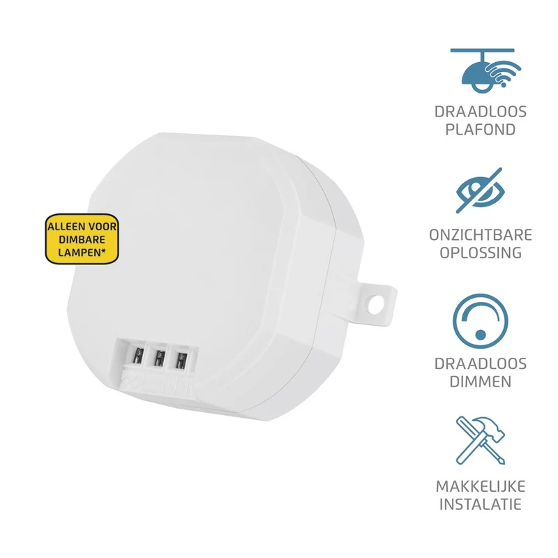 KlikAanKlikUit Inbouwdimmer ACM100 200W Wit Met Ontvanger