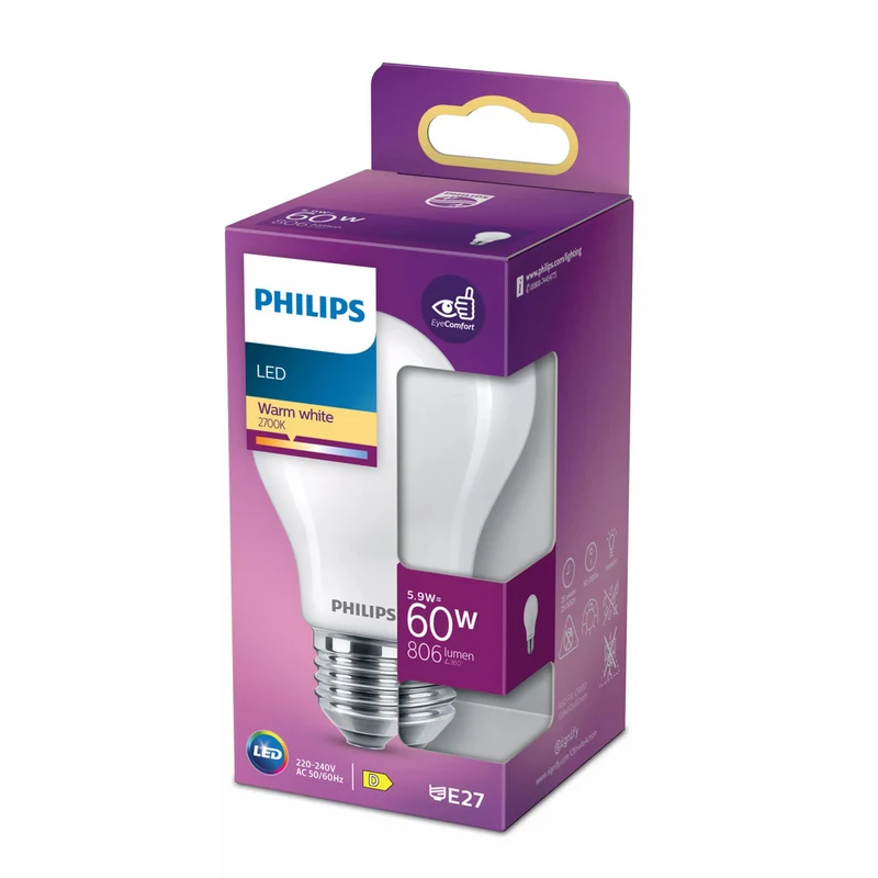 Philips LED Classic 60W A60 E27 ND 1PFSRT4 Warmwit Mat