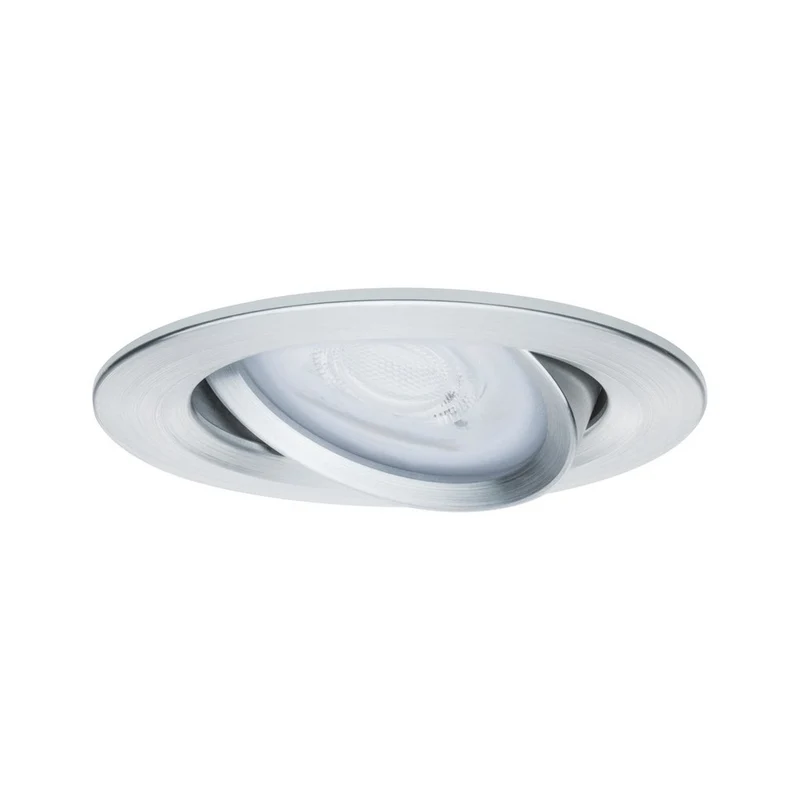 Paulmann Inbouwspot Nova Geborsteld Aluminium Rond 6,5W Kantelbaar