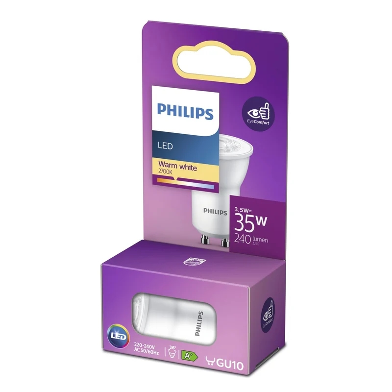 Philips LED Spot 35W GU10 MR11 Warmwit