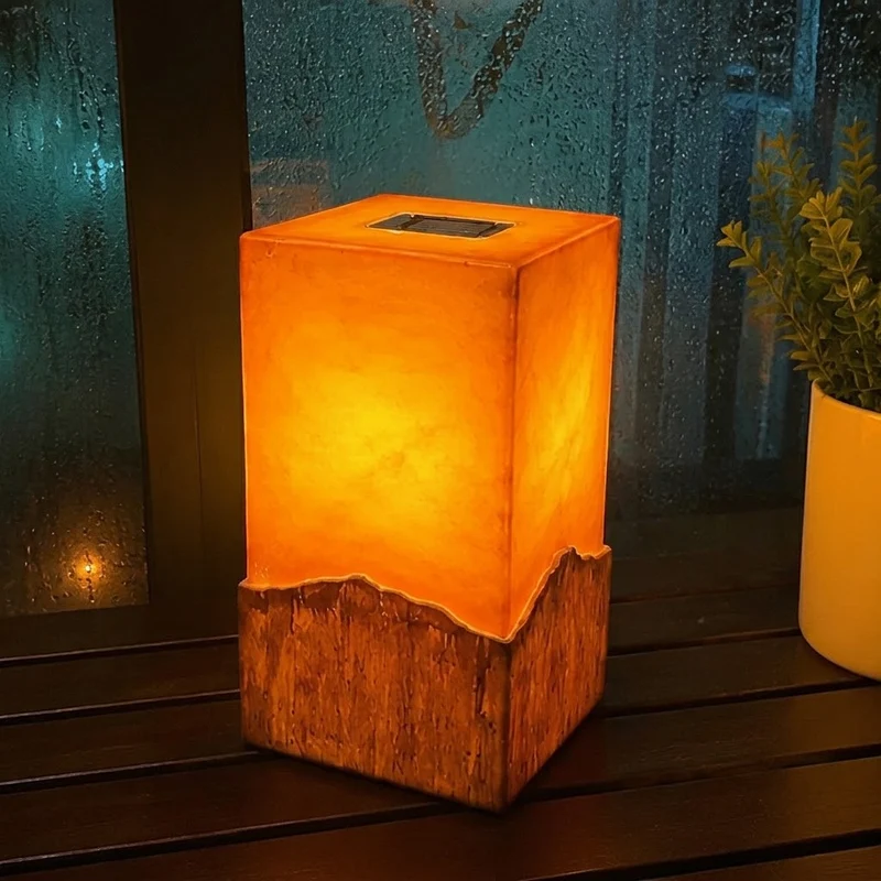 Chargeable Solid Wood LED Night