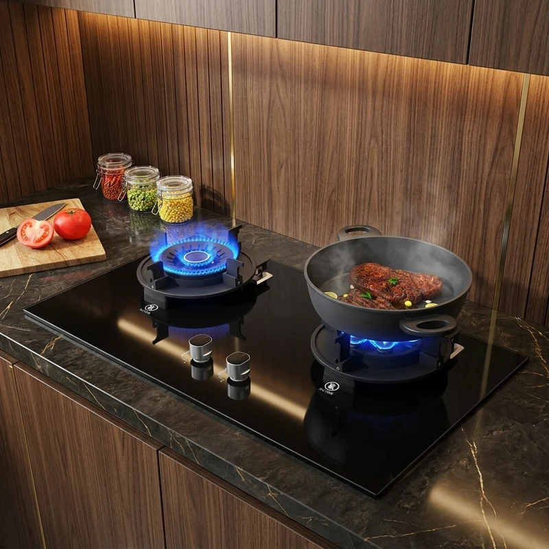 Liftable Double Gas Stove