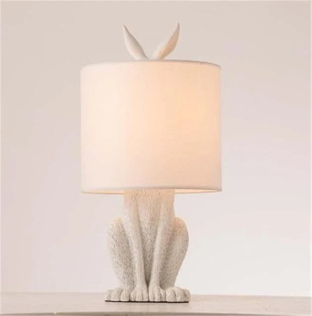 Modern Rabbit Fairytale Resin Table Lamp