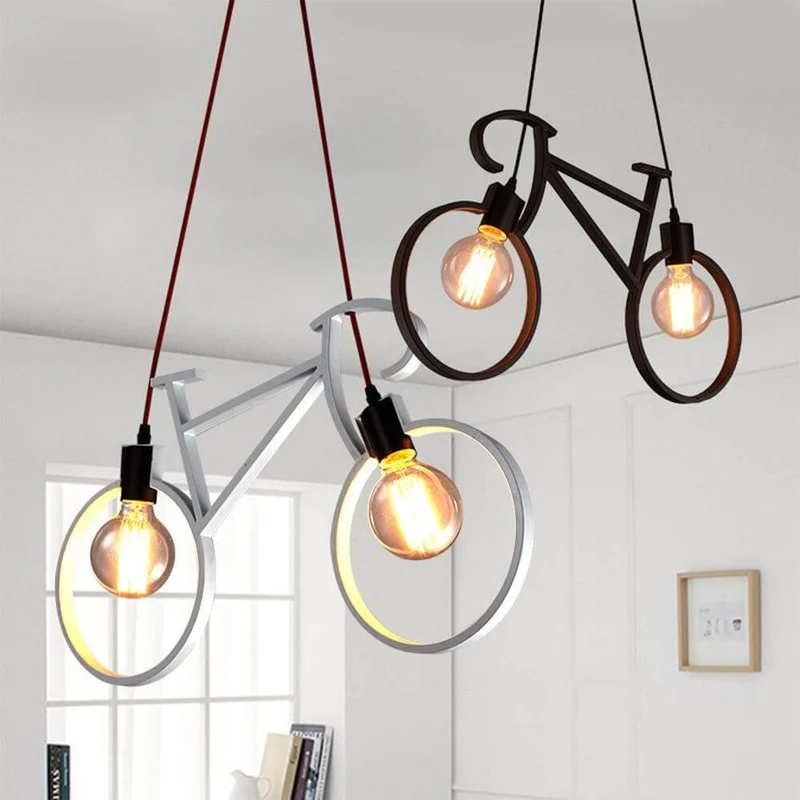 Modern Bicycle Nordic Style Droplight Chandelier Lamp